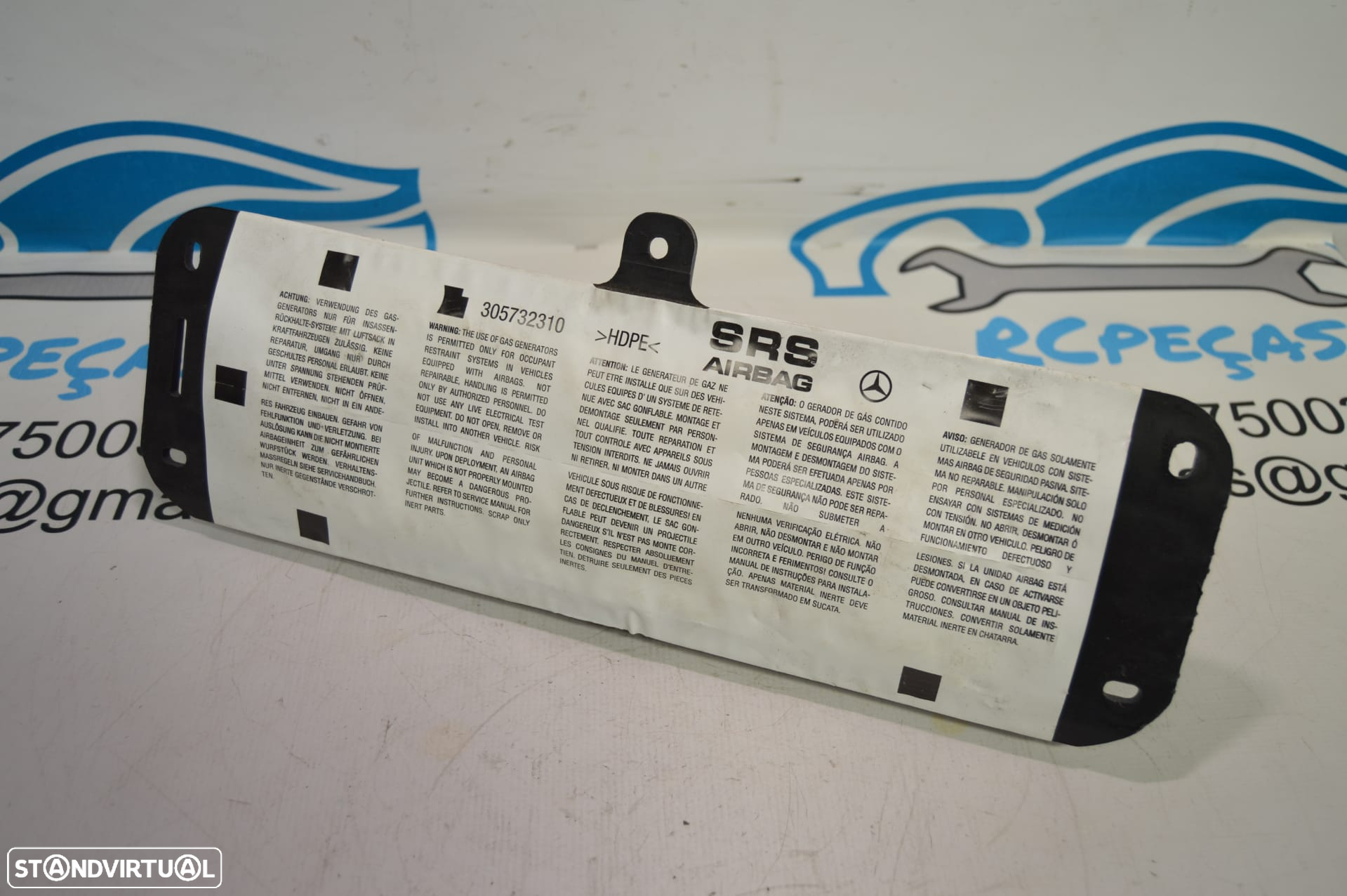 FRENTE INTERIOR TABLIER KIT AIRBAG AIRBAGS CENTRALINA VOLANTE GUIADOR PASSAGEIRO CINTO CINTOS PRÉ-TENSORES MERCEDES BENZ 0285010146 A2196802387 2196802387 305732310 MERCEDES BENZ CLS 320 C219 W219 - 28