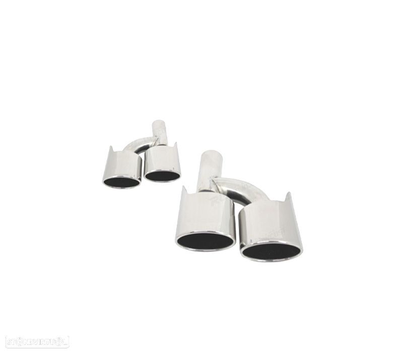 PONTEIRAS DE ESCAPE MERCEDES W204 08-14 LOOK C63 CROMADO - 2