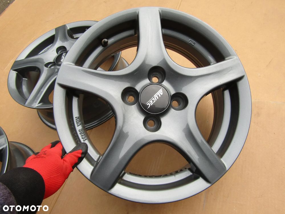 4x Felgi Aluminiowe 15 Opel Adam Vectra A Astra F Aveo Tigra Vectra Combo C Corsa B C D E Meriva Kadet Chevrolet Spark Lanos Nexia Nubira Aveo 5,5 j 4x100 ET40 piasta 56,6 mm + czujniki TPMS ALUTEC GERMANY - 17