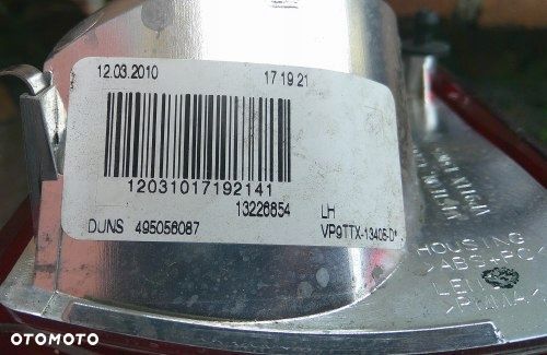 OPEL INSIGNIA A 08-13 KOMBI LEWA TYLNA LAMPA ORYGINAŁ 13226854 - 3