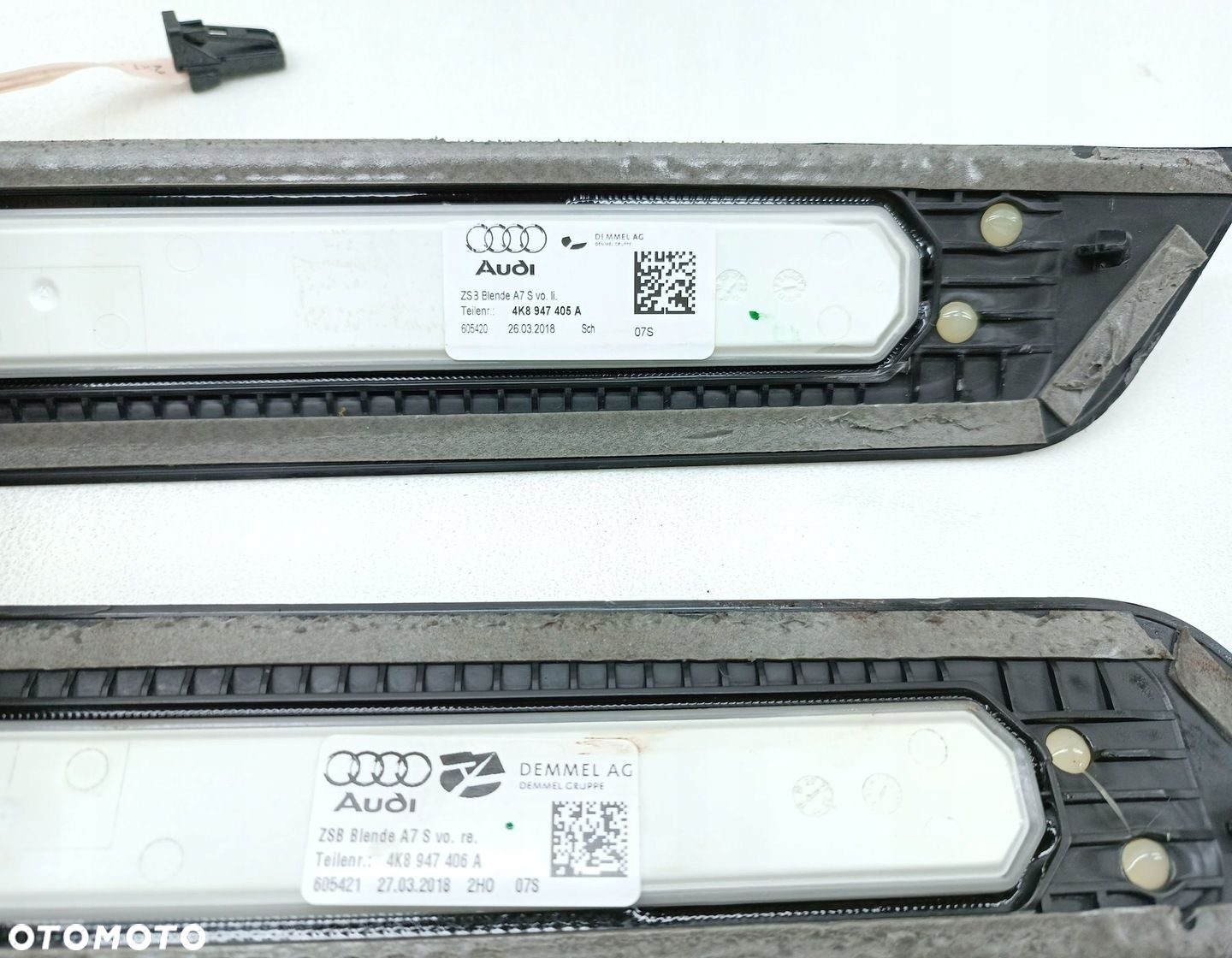 LISTWY PROGOWE KOMPLET PODŚWIETLANE LED S-LINE AUDI A7 C8 4K8947405A - 6