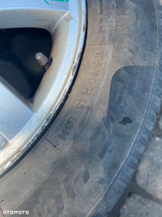 KOMPLET KOŁ ALUMINIOWYCH Z OPONAMI KOŁA TOYOTA COROLLA E11 E12 YARIS II 15 ET45 4x100 195/60 R15 - 7