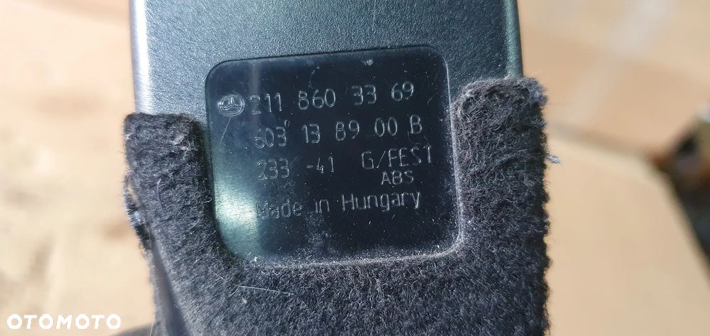 Zapinka pasa lewy przód przednia lewa kierowcy Mercedes E-Klasa W211 2118603369 - 5
