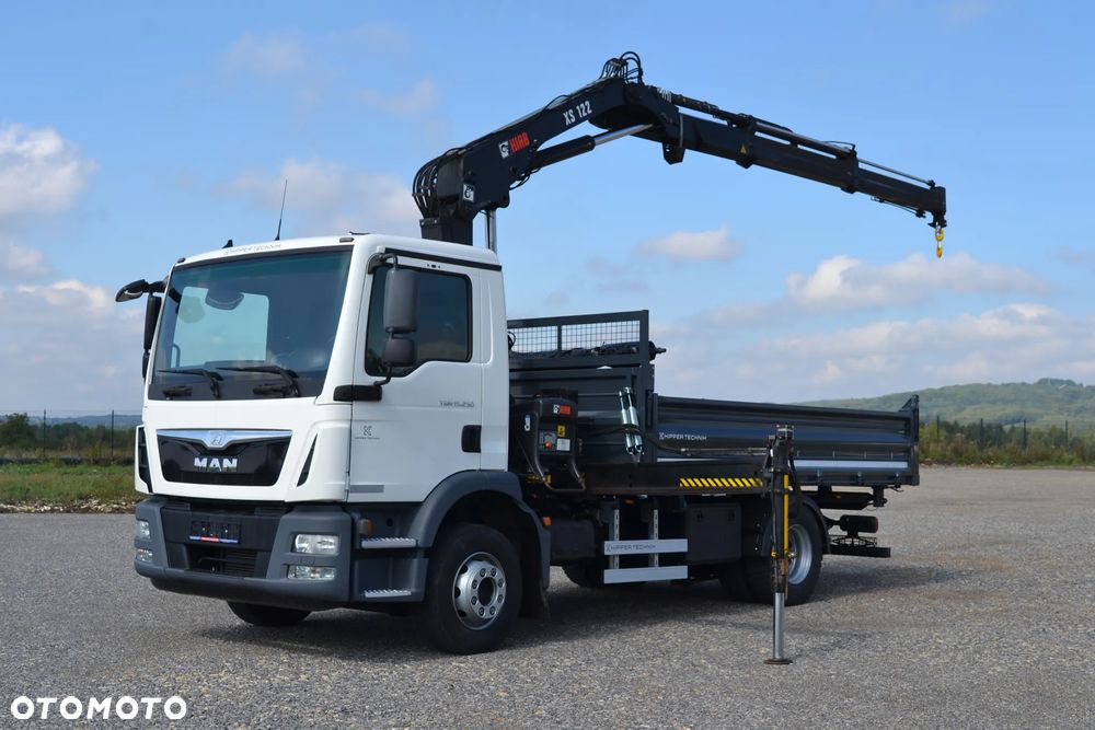 MAN TGM 15.290 18.290 Nowy 3-stronny Wywrot Kiper Wywrotka HDS Żuraw Hiab 099 Sterowanie radiowe Atego Axor Antos TGL - 9