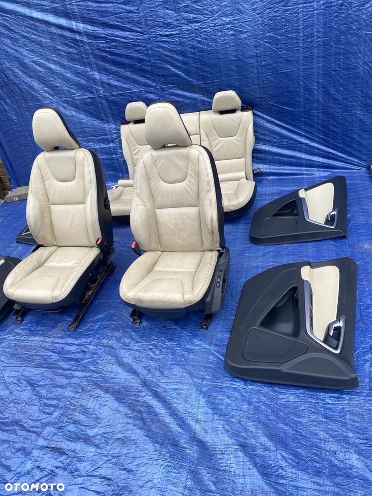 FOTEL FOTELE KANAPA BOCZKI SKÓRA SKÓRZANE WNĘTRZE KOMPLET VOLVO V60 I 11-18r. KOMBI  EUROPA - 1