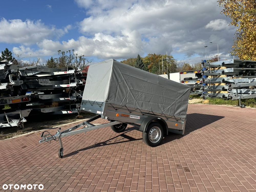Neptun Przyczepa Neptun N7-236 PTW 236x129x30 + stelaż i plandeka H80 cm DMC 750 kg 1 osiowa funkcja uchyłu - 9