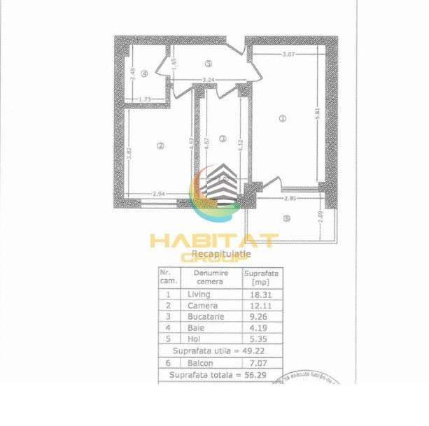 Apartament 2 Camere Decomandat Sector 4 Grand Arena 56 Mp — fotografia 3