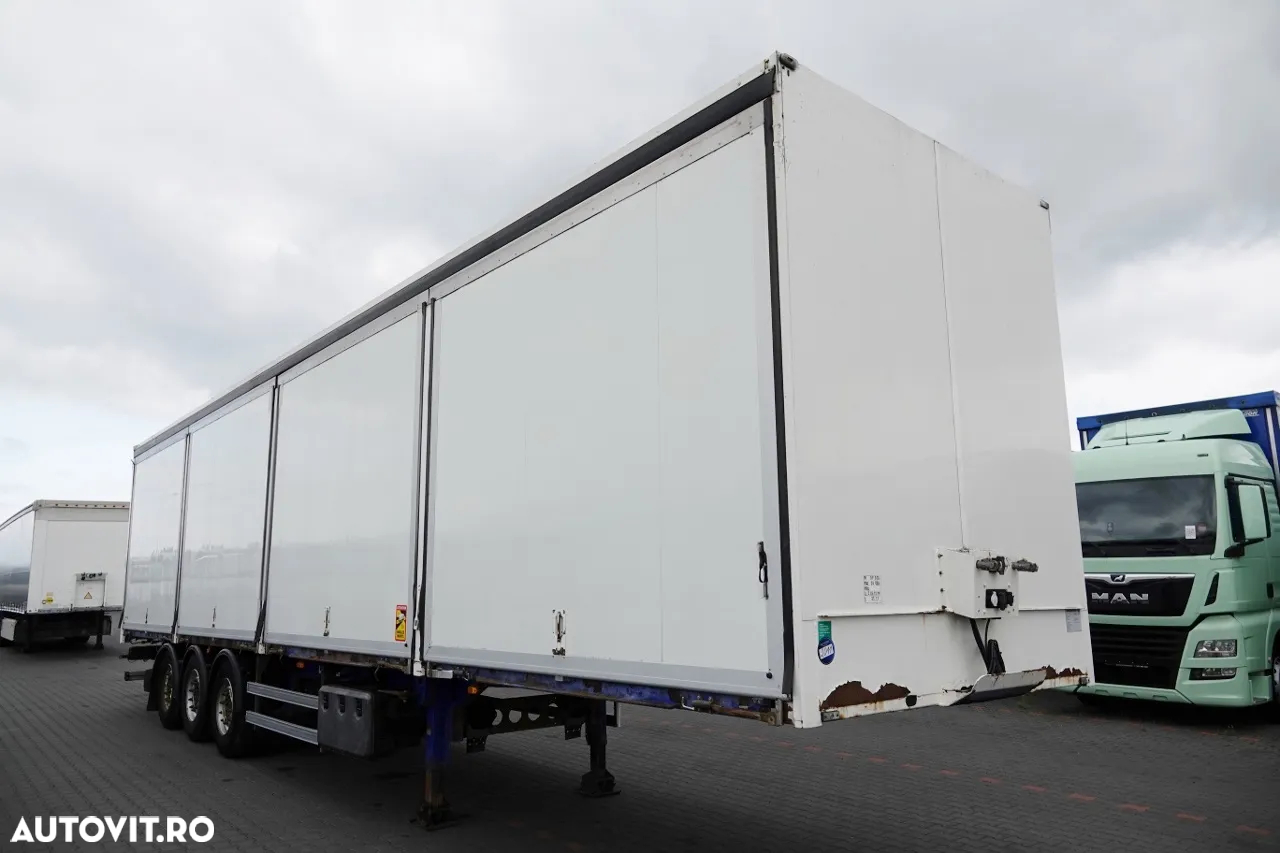 LeciTrailer CONTAINER / LADĂ / LATERALE DESCHISE / PLATĂ PUTERNICĂ PENTRU BALINĂ DE PODEA - 2