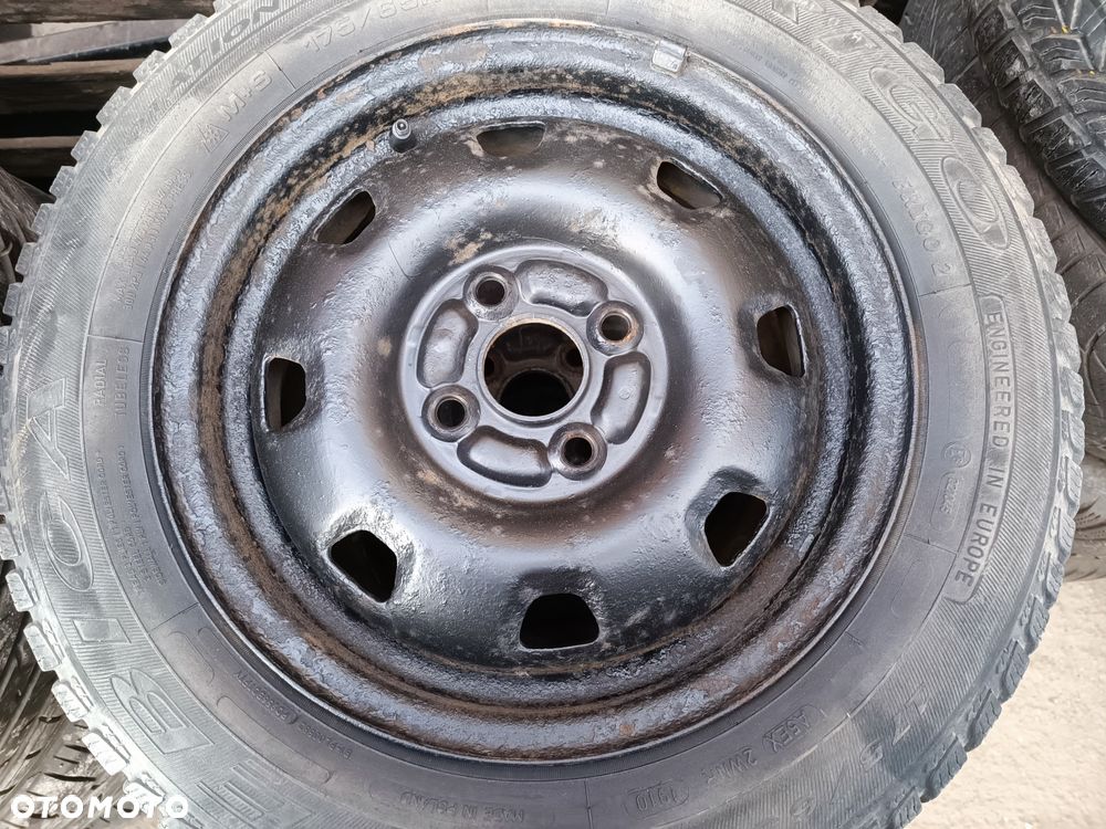 4x100 Felgi Stalowe Stal 14 Koła Zimowe Zima HYUNDAI I10 GETZ ACCENT KIA RIO PICANTO MAZDA 323 DEMIO 2 SUZUKI BALENO IGNIS Swift TOYOTA YARIS COROLLA Legnica ALU-RAD 175/65 4,5mm - 1