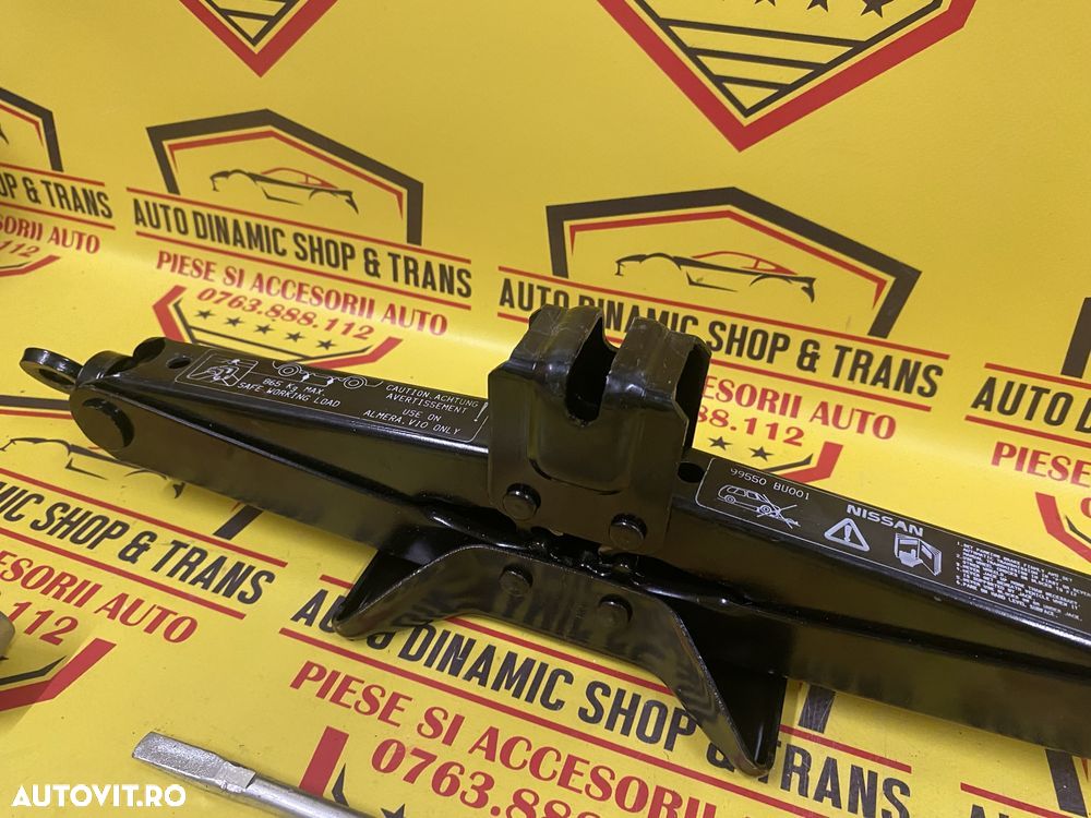 Cric auto original Nissan Almera cu cheie roata coarba 99550- BU001 - 4