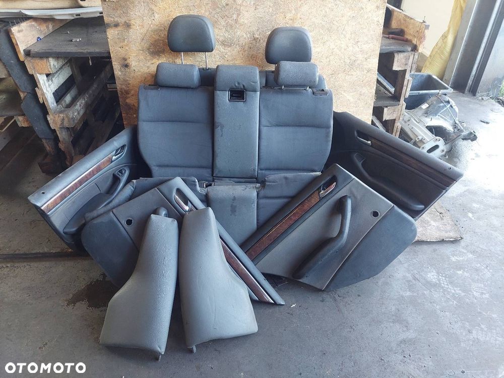 KOMPLET FOTELI LEWY PRAWY PRZÓD + KANAPA TYŁ + BOCZKI BMW E46 KOMBI TOURING - 1