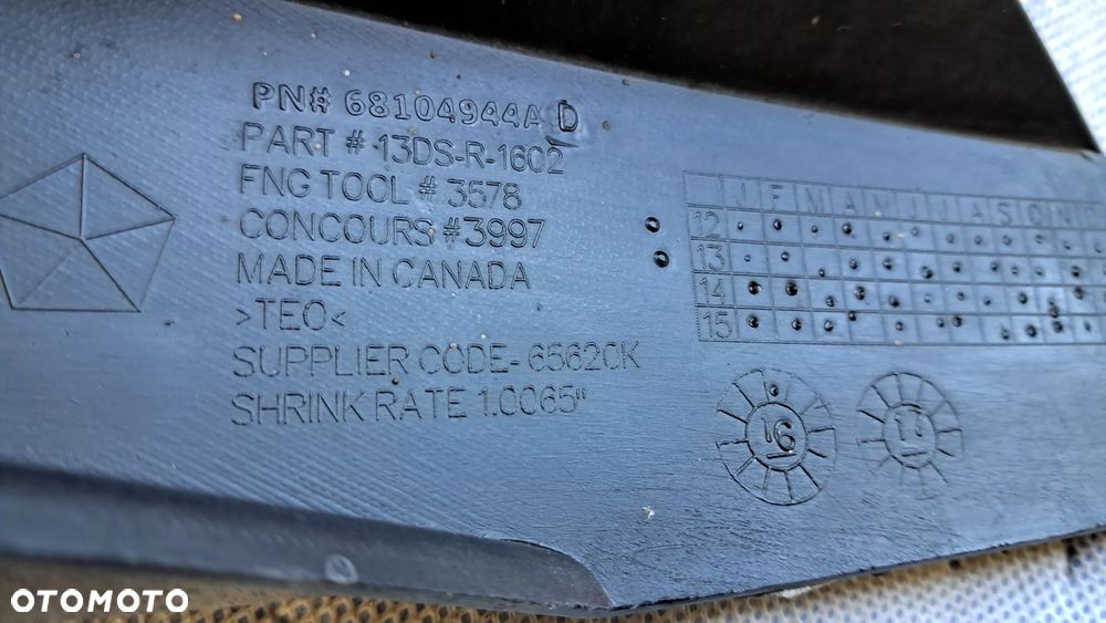 DODGE RAM 1500 ŚLIZG ZDERZAKA PRAWY PRZÓD 68104944AD - 6