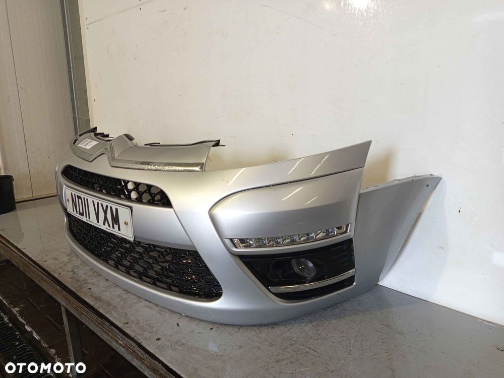 + ZDERZAK PRZÓD PRZEDNI DO CITROEN C4 GRAND PICASSO LIFT FL EZRC SREBRNY LED DRL HALOGENY - 3