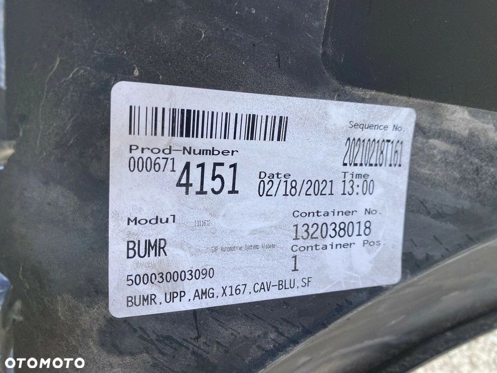 ZDERZAK TYŁ TYLNY MERCEDES GLS W167 AM A1678857106 6 PDC - 10