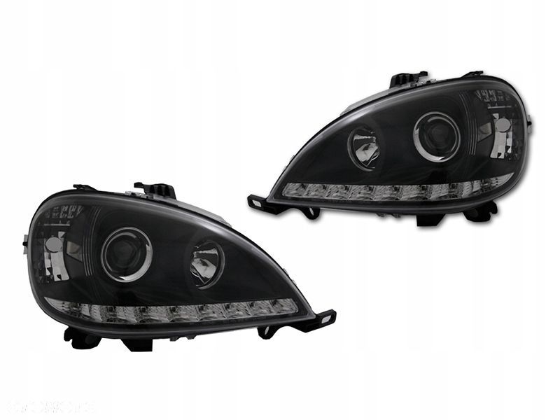 reflektory lampy day line light led diody tuning mercedes ml 163 1998-2001 - 2