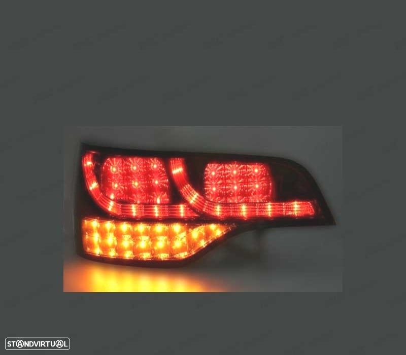 FAROLINS TRASEIROS LED PARA AUDI Q7 4L 06-09 VERMELHO BRANCO - 2
