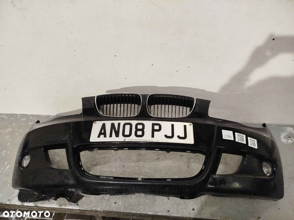 ^ ZDERZAK PRZÓD PRZEDNI DO BMW SERII 1 E87 M POWER M PAKIET BLACK SAPPHIRE CZARNY HALOGENY - 1