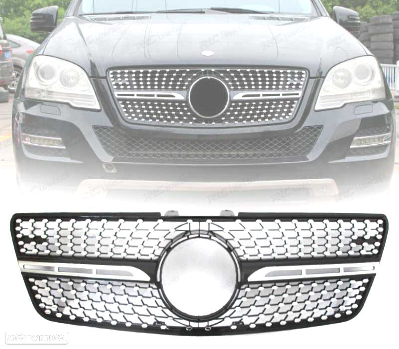 GRELHA FRONTAL W164 LCI 09-12 LOOK DIAMOND PRETO - 1
