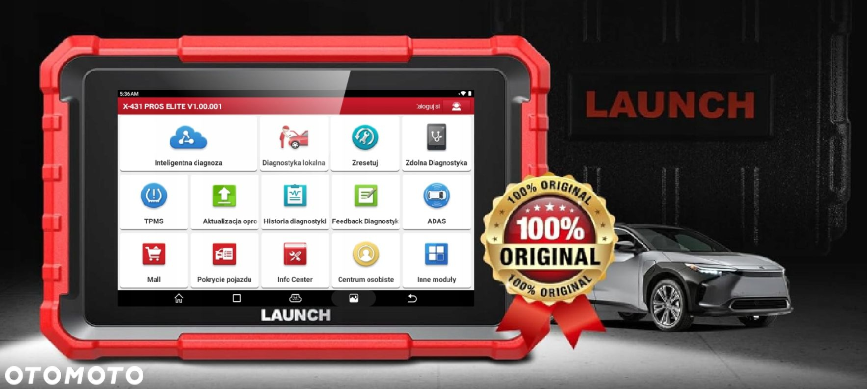 TESTER DIAGNOSTY7CZNY LAUNCH PROS ELITE NEW X-431 POLSKI JĘZYK ANDROID 10 - 3