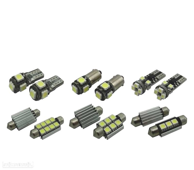 KIT COMPLETO DE 10 LAMPADAS LED INTERIOR PARA RENAULT MEGANE II 2 MK2 COUPE 03-08 - 1