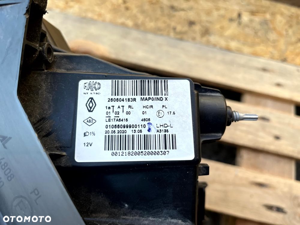 RENAULT CLIO V LAMPA LEWY PRZÓD LEWA PRZEDNIA FULL LED 1 MODUŁ JASNA LISTWA EUROPA ORYGINAŁ KOMPLETNA 260604183R - 16