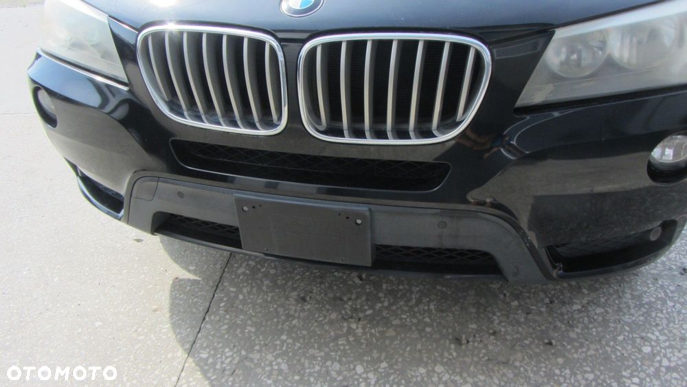 BMW X3 F25 7210451 ZDERZAK PRZEDNI PRZÓD CZARNY 668 SCHWARZ 2012R POD PDC - 1