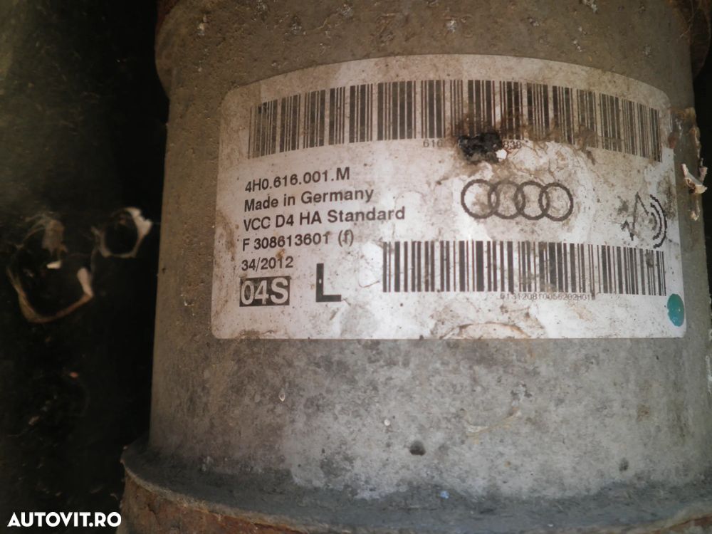 Perna aer stanga / dreapta spate Audi A8 3.0 TDI 2012 4H0616001M 4H0616002M - 4