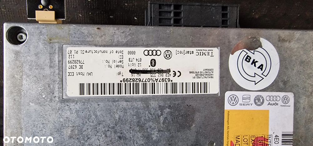 MODUŁ STEROWNIK BLUETOOTH 4E0910336MK AUDI A6 C6 - 3