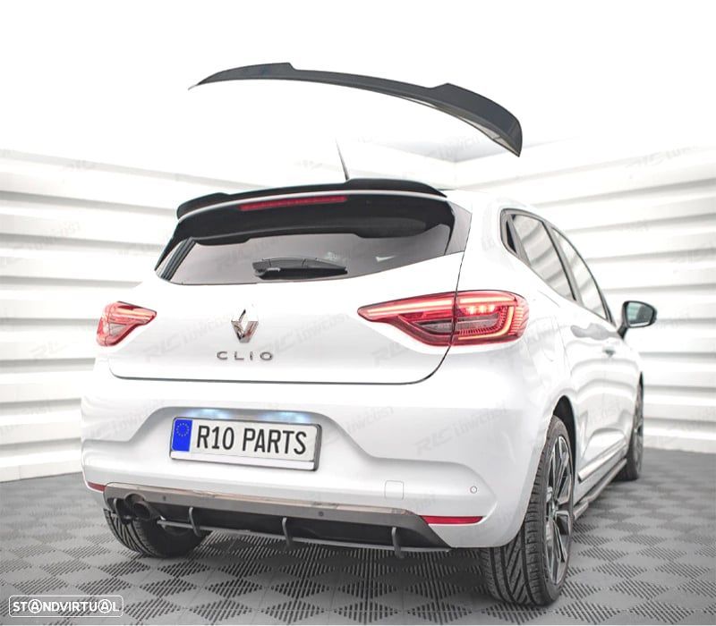 AILERON SPOILER VIDRO TRASEIRO RENAULT CLIO 5 19-23 PRETO BRILHANTE - 1