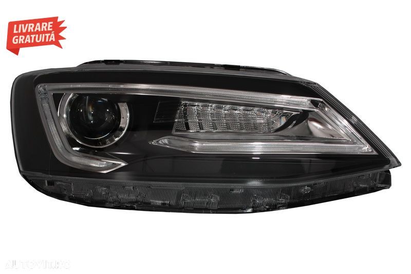 Faruri LED DRL VW Jetta Mk6 VI Non GLI (2011-2017) Semnal Dinamic Secvential Demon- livrare gratuita - 2