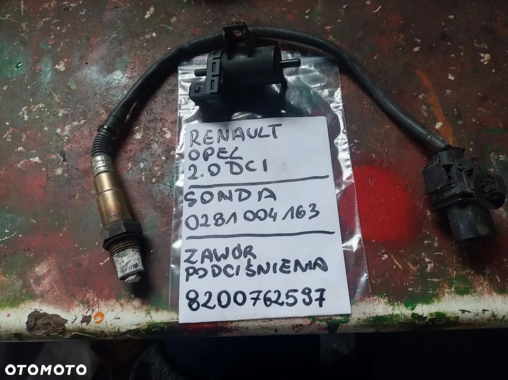 RENAULT OPEL 2,0DCI sonda lambda 0281004163 zawór podciśnienia 8200762597 - 1