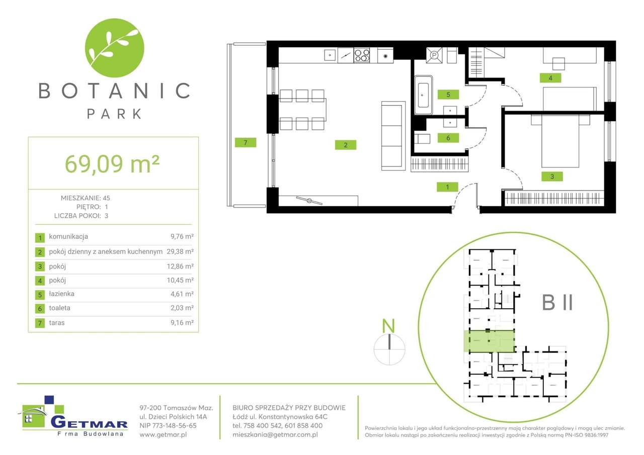 Botanic Park | atrakcyjny apartament nr 45