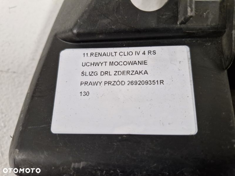 RENAULT CLIO IV 4 RS UCHWYT MOCOWANIE ŚLIZG DRL ZDERZAKA PRAWY PRZÓD 269209351R - 4