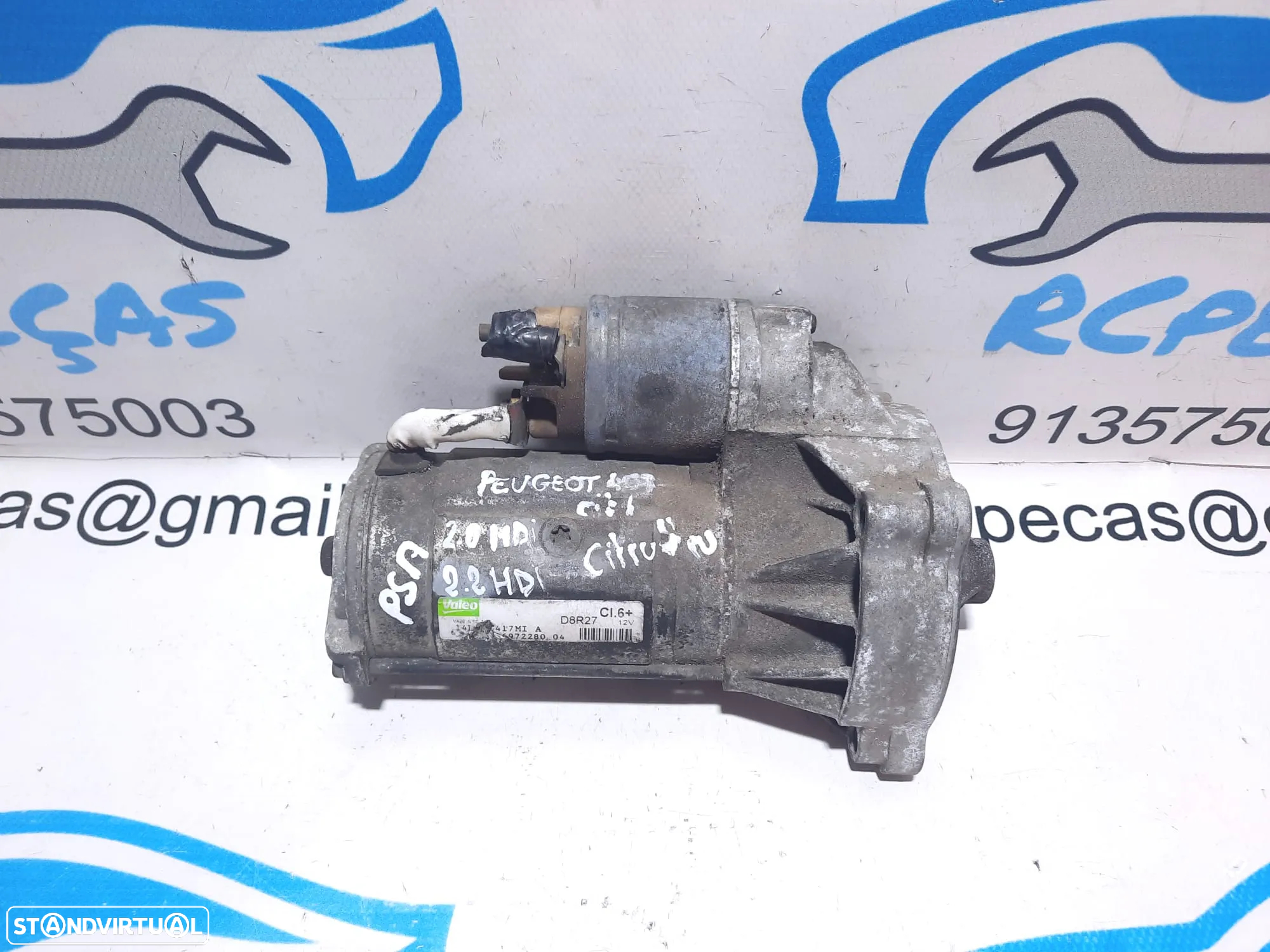 MOTOR ARRANQUE PSA CITROEN BERLINGO 2.0 HDI 16V 163CV RHH 9646972280 D8R27 DS4 DS5 C8 C5 C4 PEUGEOT 407 2.0 HDI - 2