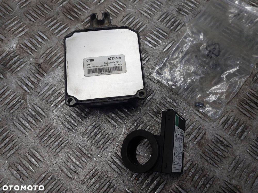 ZESTAW STARTOWY STEROWNIK IMMO OPEL ZAFIRA A 1.6 16V CYNB 09355909 - 1