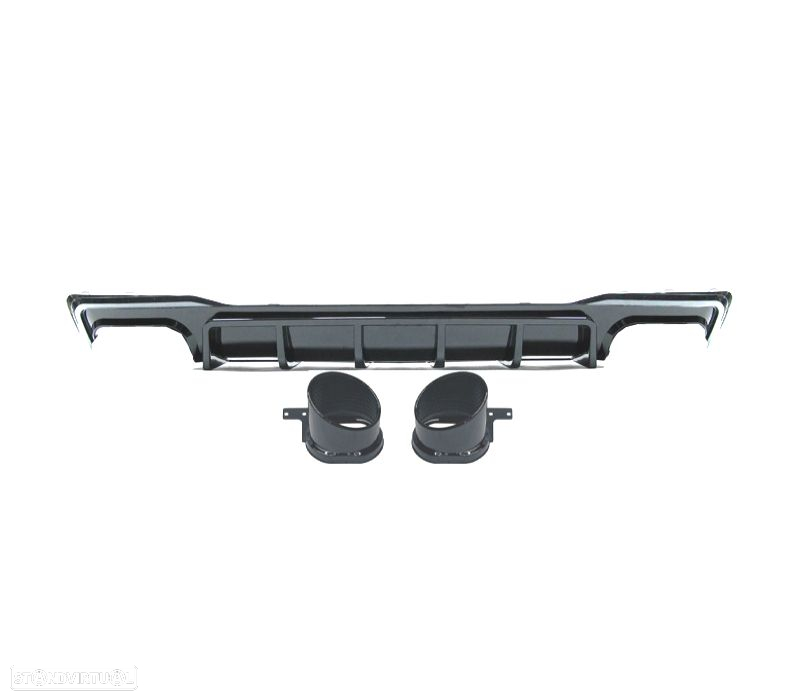 DIFUSOR AUDI A7 19-23 LOOK RS7 PRETO BRILHO CROMADO - 2