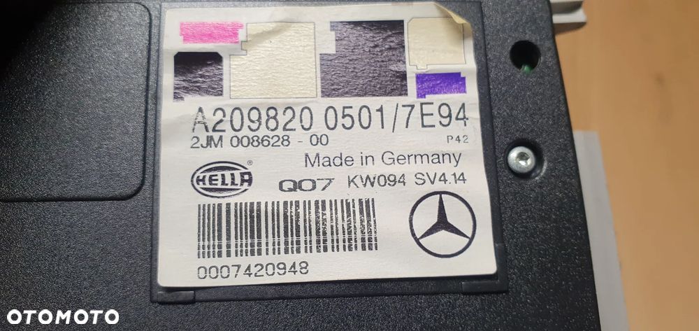 Lampka oświetlenie kabiny podsufitki Mercedes CLK W209 A2098200501 - 4