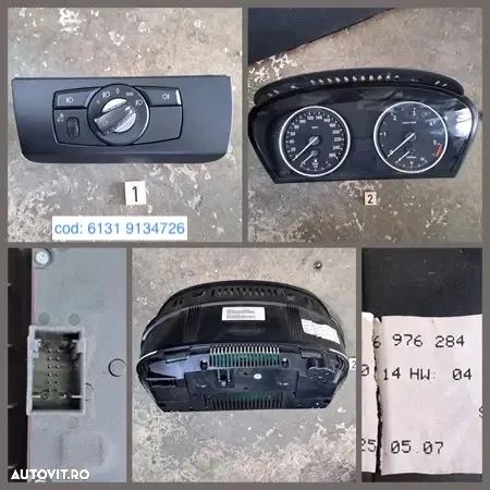 Plansa de bord bloc lumini ceasuri bord display navigatie grile ventilatie aeroterma originale BMW X5 E70 + LCI X6 E71 E72 h - 3