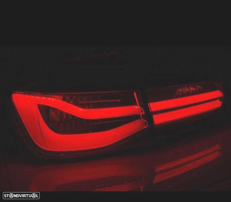 FAROLINS TRASEIROS BMW F30 11-15 BERLINA TUBE LIGHT FUMADOS - 4
