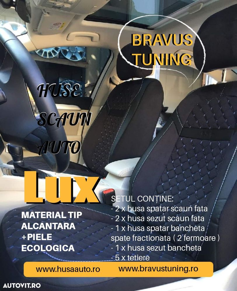 Huse scaun auto LUX Audi, Skoda, BMW, Mercedes, Opel, Ford, Vw - 1