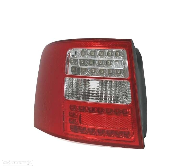 FAROLINS LED PARA AUDI A6 4B AVANT 97-04 VERMELHO BRANCO - 3
