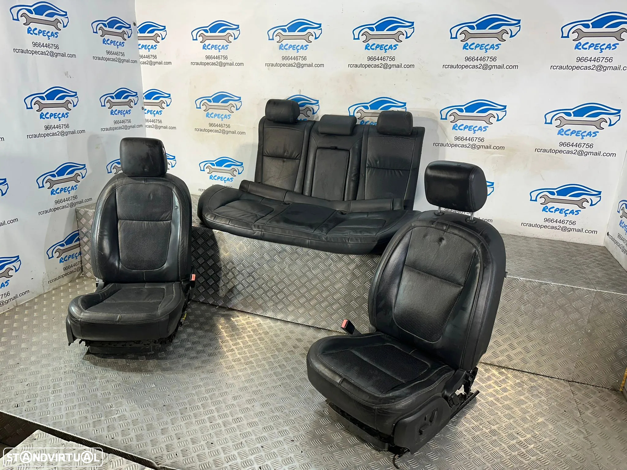 Conjunto Bancos Pele Frente Frontal Tras Traseiro Jaguar XF X250 2007 - 2015 - 2