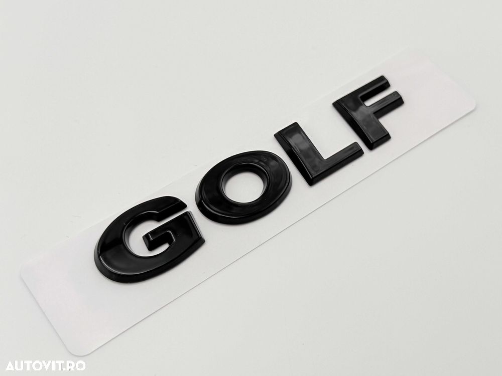 Emblema Compatibila VW GOLF negru - 2