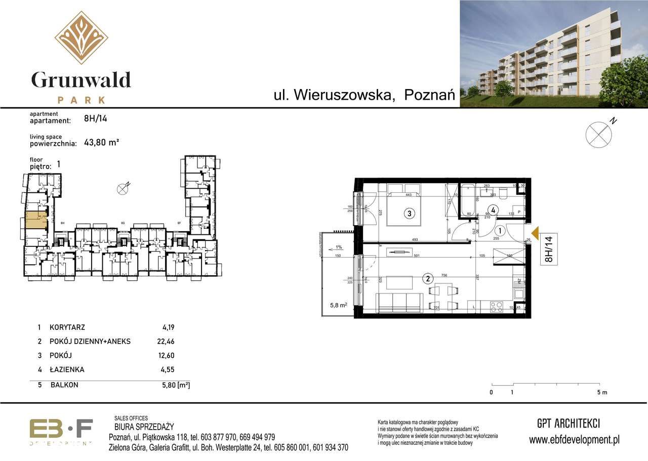 Grunwald Park | mieszkanie 2-pok. | 8H_14