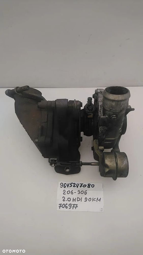 TURBINA 2.0 HDI 90KM 206 306 9645247080 706977 - 5