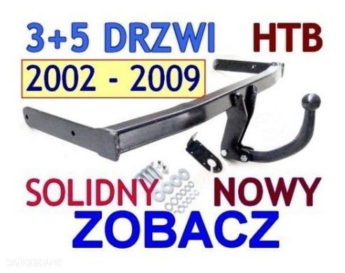 Hak Holowniczy + Kula do VW Volkswagen Polo 9n HTB Hatchback 3/5 Drzwi od 2002 do 2009 GWARANCJA - 1