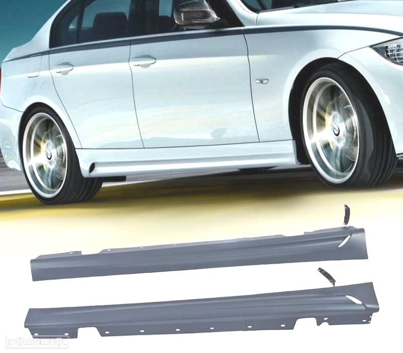 EMBALADEIRAS LATERAIS BMW E90 E91 05-11 BERLINA TOURING LOOK M PERFORMANCE - 1