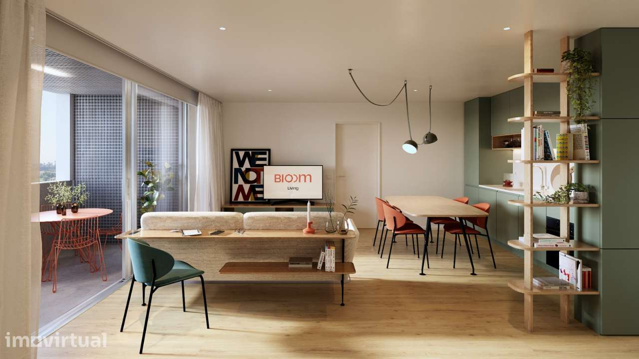 T2 Novo c/ Varanda e Lugar de Garagem na Maia - Grande imagem: 2/9