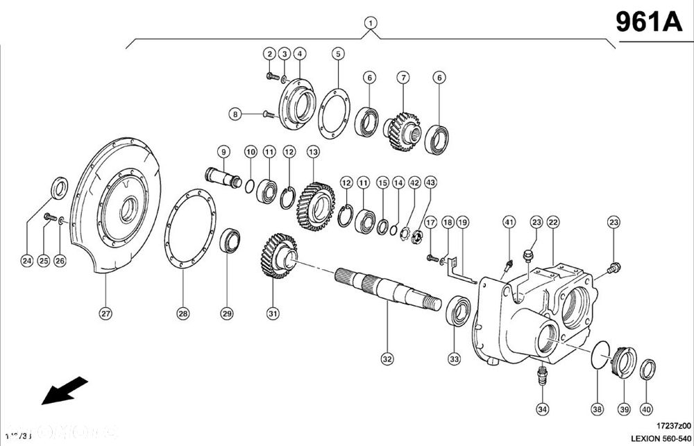Claas Lexion 560 PRZEKŁADNIA ROZDZIELAJĄCA  0007693213 (Engine cat c6.6, 3126b; transfer gearbox) - 1