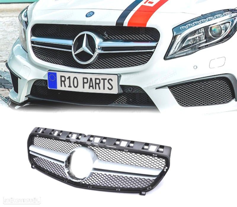 GRELHA FRONTAL MERCEDES CLASE A W176 12-15 LOOK AMG A45 CROMADO - 1